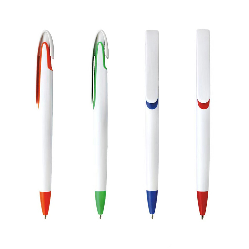 Cross-Border Foreign Trade Press Ballpoint Pen Press Advertising Pen Oil Pen Wide Pen Clip Gift Pen Can Print Logo Two-Dimensional Code Item Picture