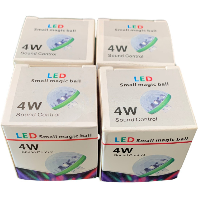 多彩变色LED小魔球适用于手机usb水晶迷你舞台灯