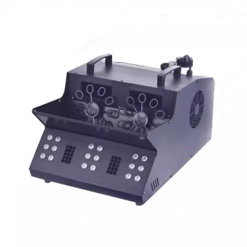 LED smoke bubble machine, bar stage performance equipment, double-wheel smoke bubble machine, smoke machine, wedding atmosphere prop Item Picture