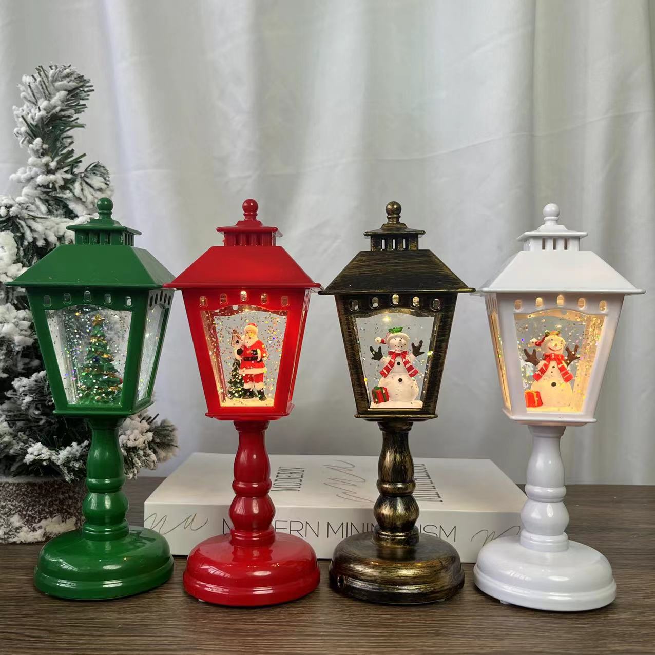 Christmas Decorations Luminous Lamps With Music Snow Lights Christmas Gifts Cross Border Decorated Christmas Lights