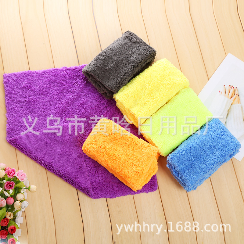 【 Chi Jia 】 Thickened and densified long-haired car wash towels, cleaning towels, household and kitchen absorbent and oil-absorbing cloths