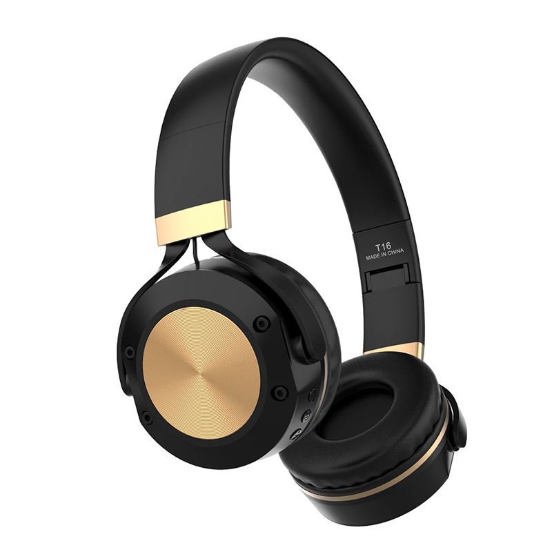 Crossover T16 bass estéreo auriculares inalámbricos bluetooth tarjeta enchufable TF auriculares bluetooth plegables Specification image