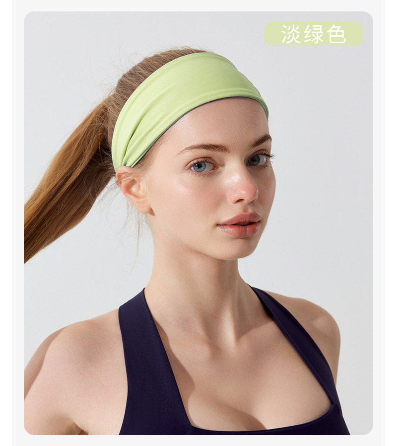弹力头带运动发带女止汗吸汗跑步健身瑜伽头巾发箍束发带女式宽边详情14