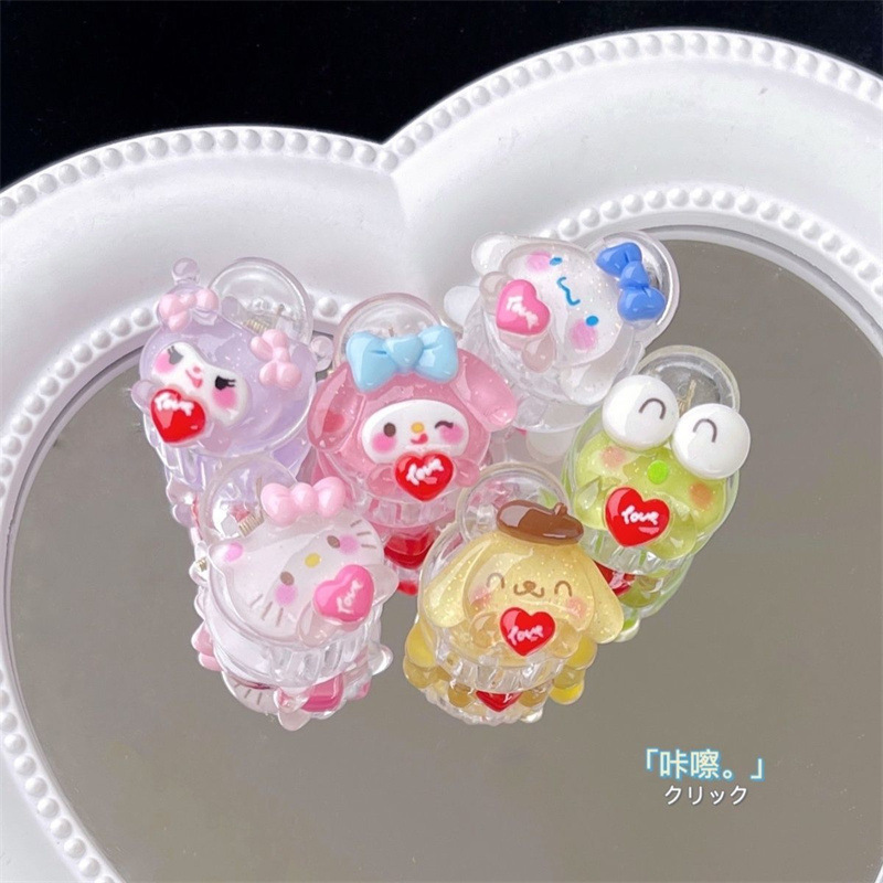 Sanrio abrazo amor pequeño clip ins nuevo cute estudiante chica liu mar clip tiara tarjeta de pelo roto details Picture