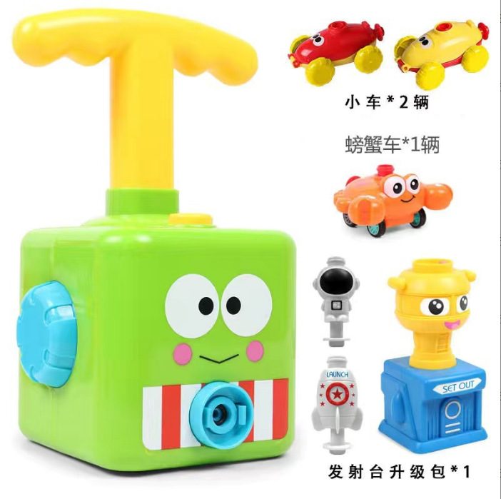Air-powered car boys and girls' intelligence press the balloon car launch pad details Picture