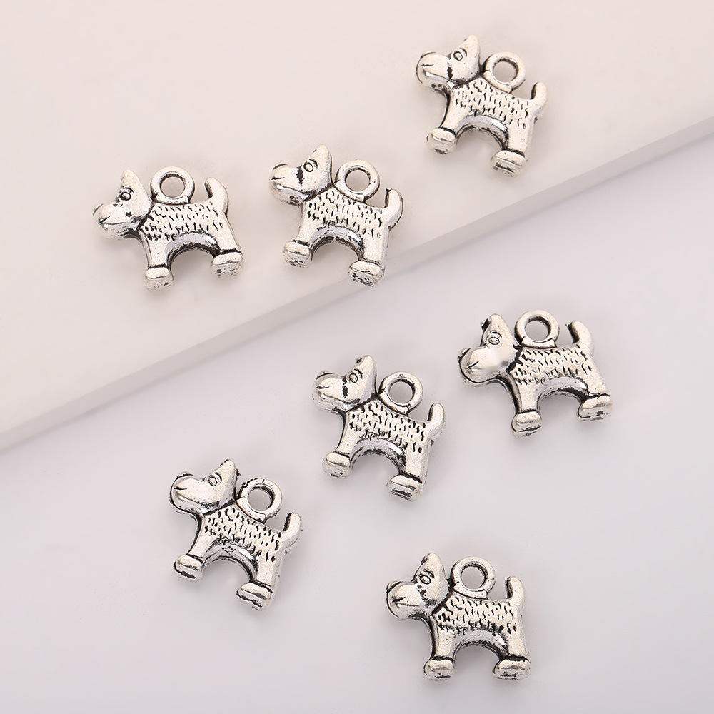 diy retro alloy animal-style pendants, ancient silver alloy bracelets, necklaces, earrings, materials, jewelry accessories wholesale Application Scenario