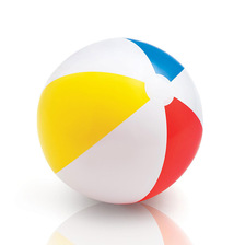 跨境热销充气球沙滩球儿童早教游泳水球塑料球水上玩具海洋球