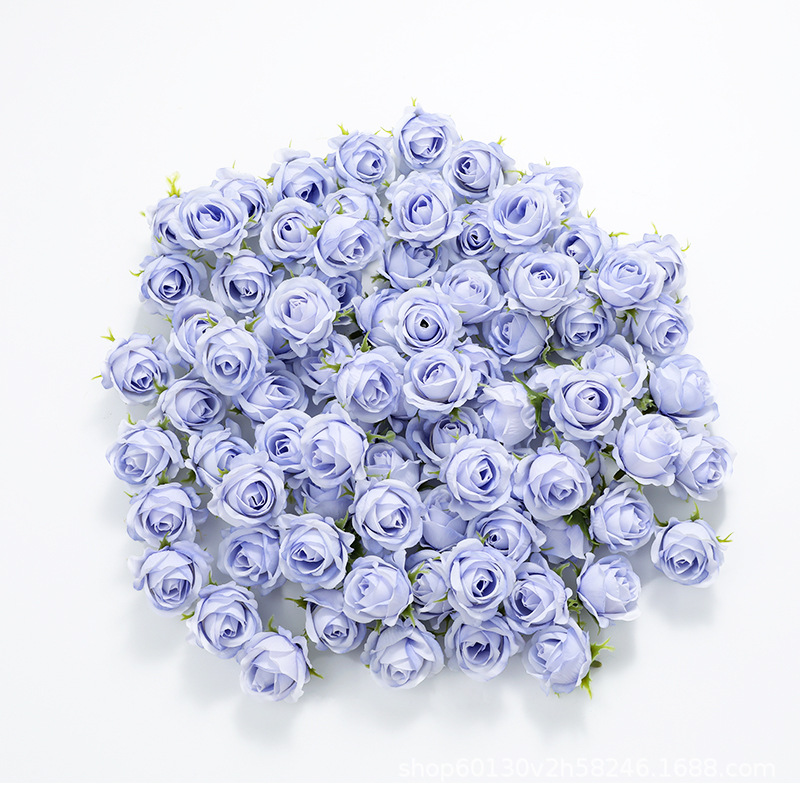 Simulated mini rose head, flower headwear, garland, hairpin, decorative accessories, diy handcrafted materials, flower buds Application Scenario