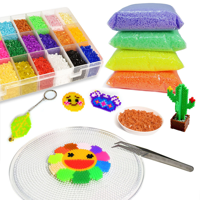 2.6mm Small Puzzle Bean Set, children's diy pendant, Puzzle Bean material pack, DIY puzzle Hot melt Bean bulk pack Application Scenario