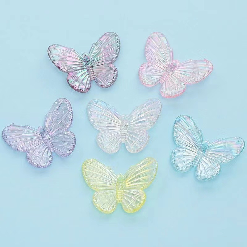 Super fairy-like fish-colored bow hair clips, transparent, retro, fairy-like and sweet girl bangs clips, new headwear and hair accessories Specification image