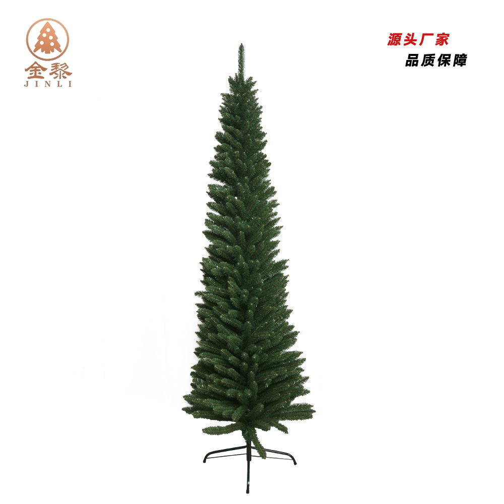 X1960L 亚马逊热销 PVC子弹头圣诞树 圣诞节装饰 铅笔树 自动树详情图1