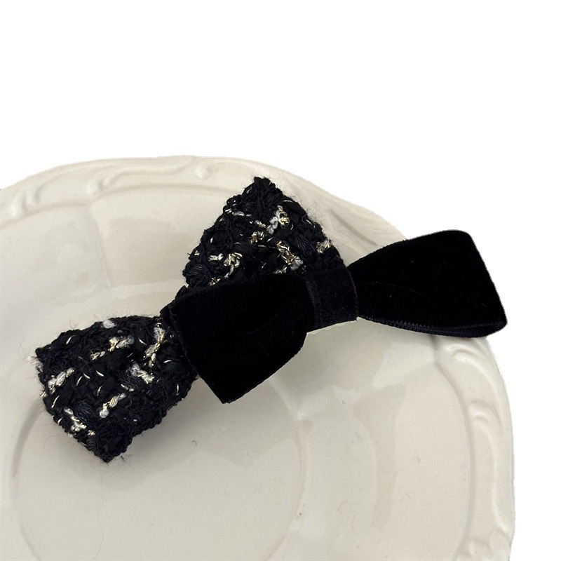 Velvet Bow Little Shannon Child Hairpin Side Forehead Fringe Seaside Duck Beak Clip Women's New Broken Hair Clip Hair Accessories Item Picture