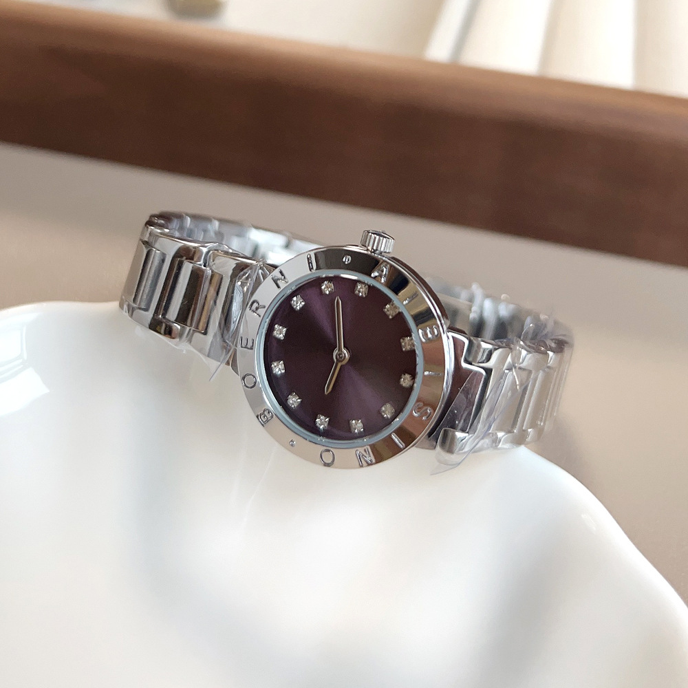 IBSO gold steel band women's watch small dial 1039L foreign trade watch cross-border live-streaming bestseller purple Item Picture