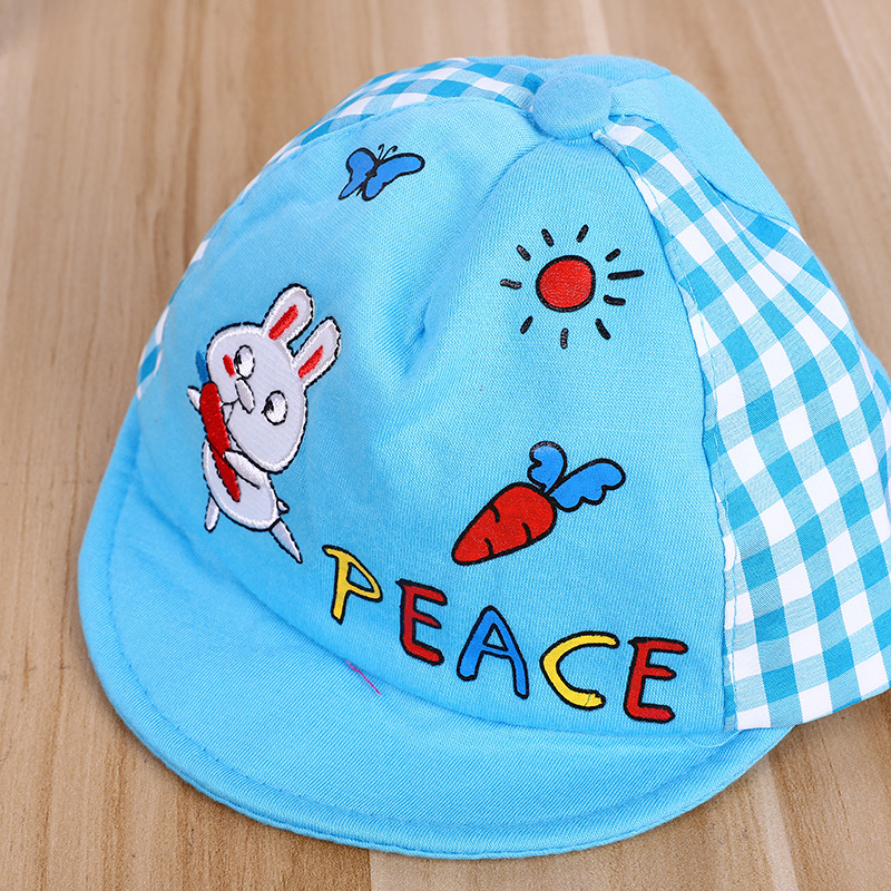 New Children's Hat Spring And Autumn New Baby Cap Baby Cap Cartoon Printed Baby Cap Soft Brim Children's Hat Specification drawing