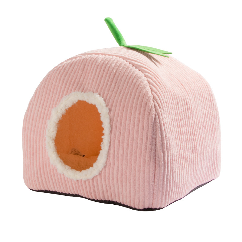 عش القطط المغطى بالشتاء بمأوى مغلق للقطط دافئ Item Picture