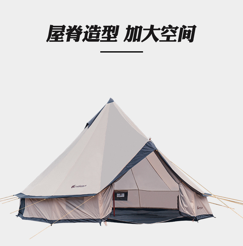 Outdoor picnic multi-person Indian waterproof family tent, light luxury yurt, camping sun protection Oxford fabric large tent pic 3