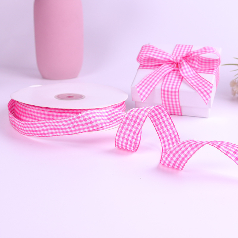 Stock 2Cm Plaid Ribbon Handmade Diy Hair Accessories Webbing Ribbon Bow Ribbon Scotch Cake Baking Ribbon Specification drawing