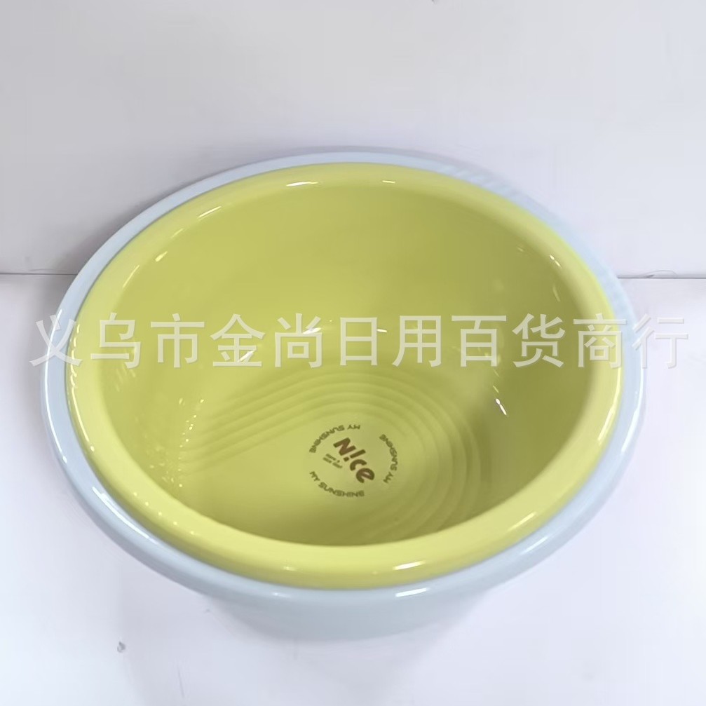 Solid color household washbasin, thickened kitchen sink, sized foot and laundry basin, plastic washbasin for children and students Specification image