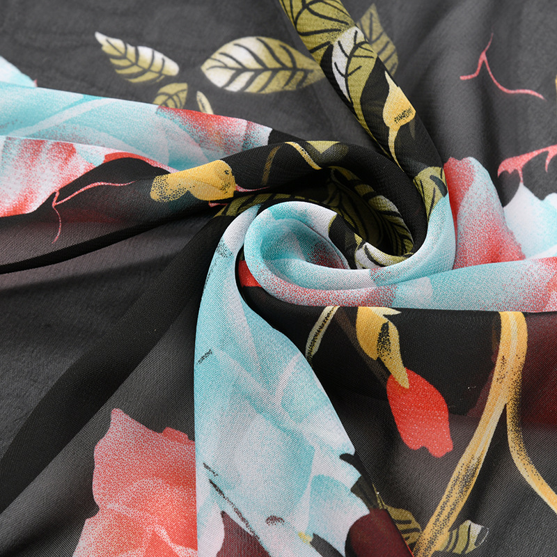 Crossover thin chiffon big red flower chaleco chal toalla de playa impresa ciclismo thin sunproof bufanda al por mayor details Picture
