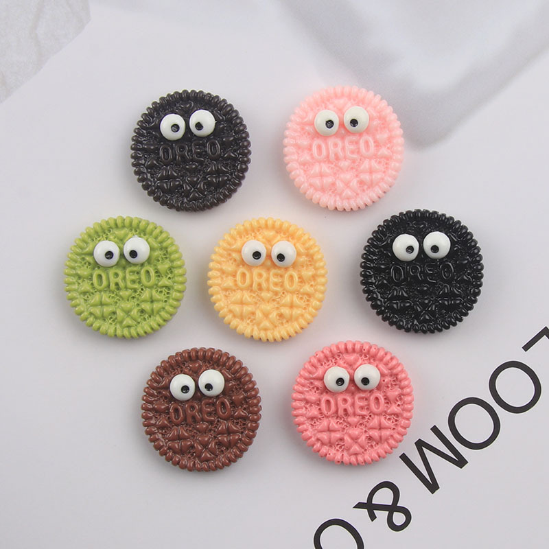 Colorful Eyes Cookies Resin Cream Glue Phone Case Head String Hair Card Accessories Diy Factory Wholesale Cup Stickers Specification drawing