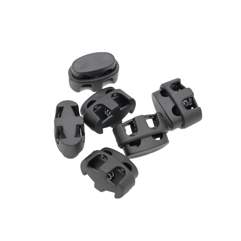 Plastic spring buckle, lock buckle, down jacket, tightness adjustment buckle, rope stop buckle, pig nose pull rope buckle, snap buckle Application Scenario