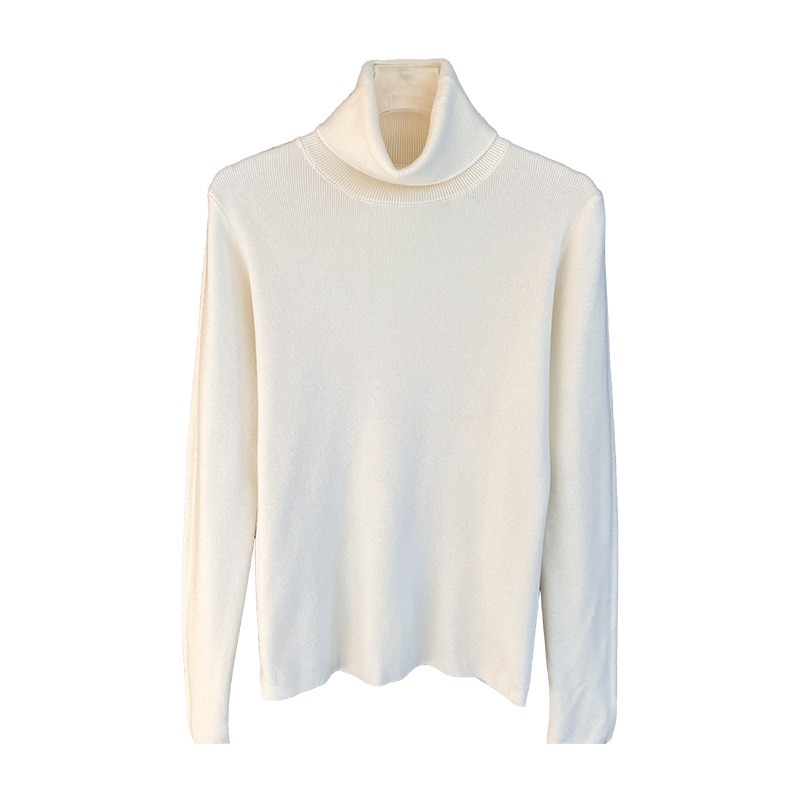 毛衣/针织女打底衫/针织衫/毛衣女/水貂白底实物图