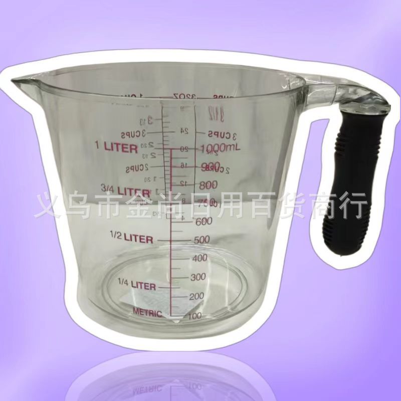 Household measuring cup with transparent scale, large-capacity baking scale cup, milk tea measuring tool, heat-resistant measuring cup details Picture