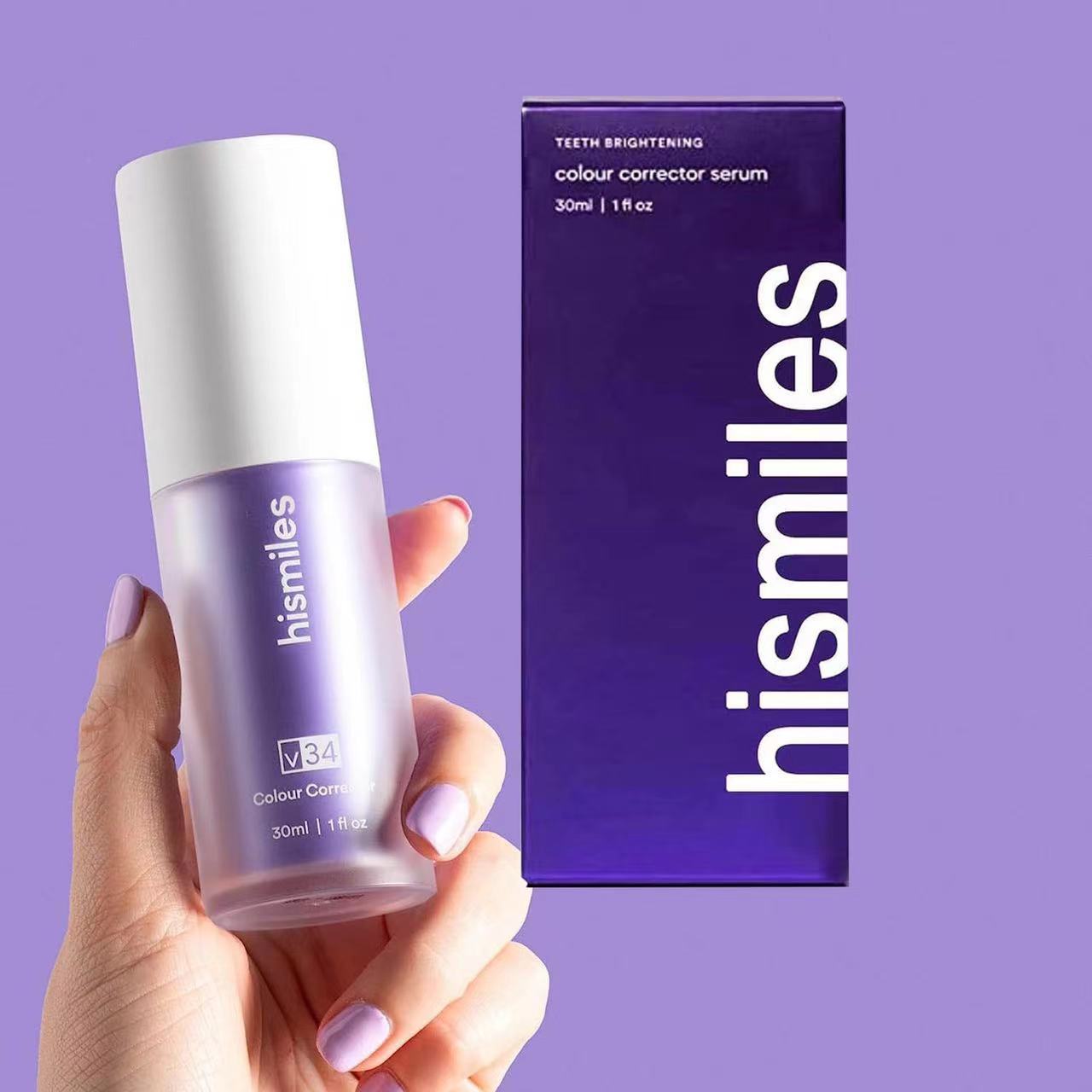Purple V34 toothpaste for whitening, removing stains, oral cleaning and eliminating odors hismile toothpaste Specification image