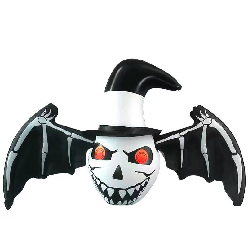 Cross-border creative new PVC skull bat ghost LED luminous gas model Halloween garden layout horror props Item Picture