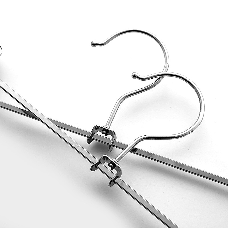 金属浸塑裤架防滑贴现裤夹不锈钢架子裤挂衣架无痕铁艺可伸缩群夹详情图3