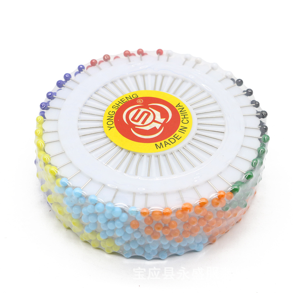 Fabricante al por mayor 40 piezas/plato color 8 colores ni-plating glass pin disc ropa decoración localizador pin details Picture