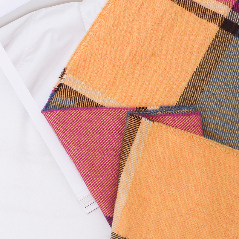 Autumn And Winter New Imitation Cashmere Scarf Men's Fashion Plaid Scarf Women's Winter High-Grade Children's Shawl Collar Application Scenario