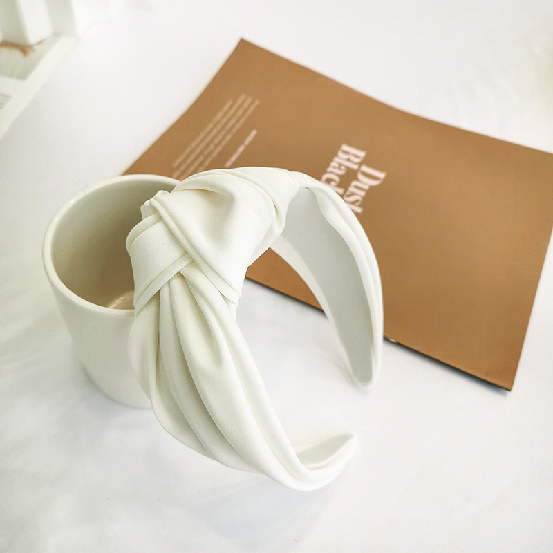 New cross-border headband from Europe and America, versatile ins texture satin headband, wide edge knotted hair band wholesale R288 pic 58