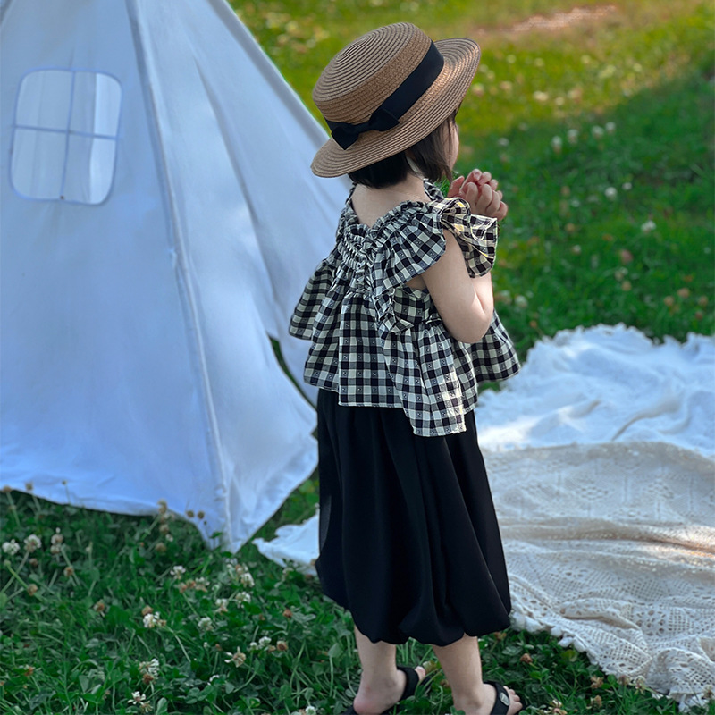Customized children's T-shirts wholesale, girls' short sleeves, foreign trade children's clothing, summer baby halter tops, children's tops, one-piece consignment