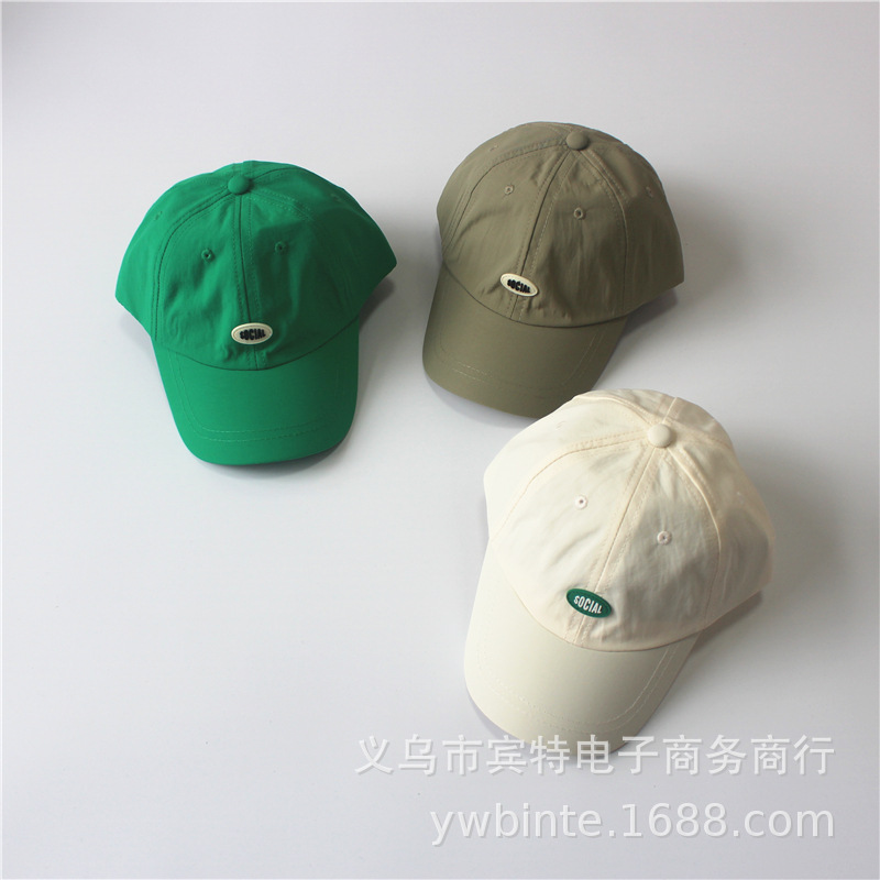 Japanese Letters Quick Drying Children's Cap Summer New Travel Baby Shade Baseball Cap Cap Wholesale details Picture