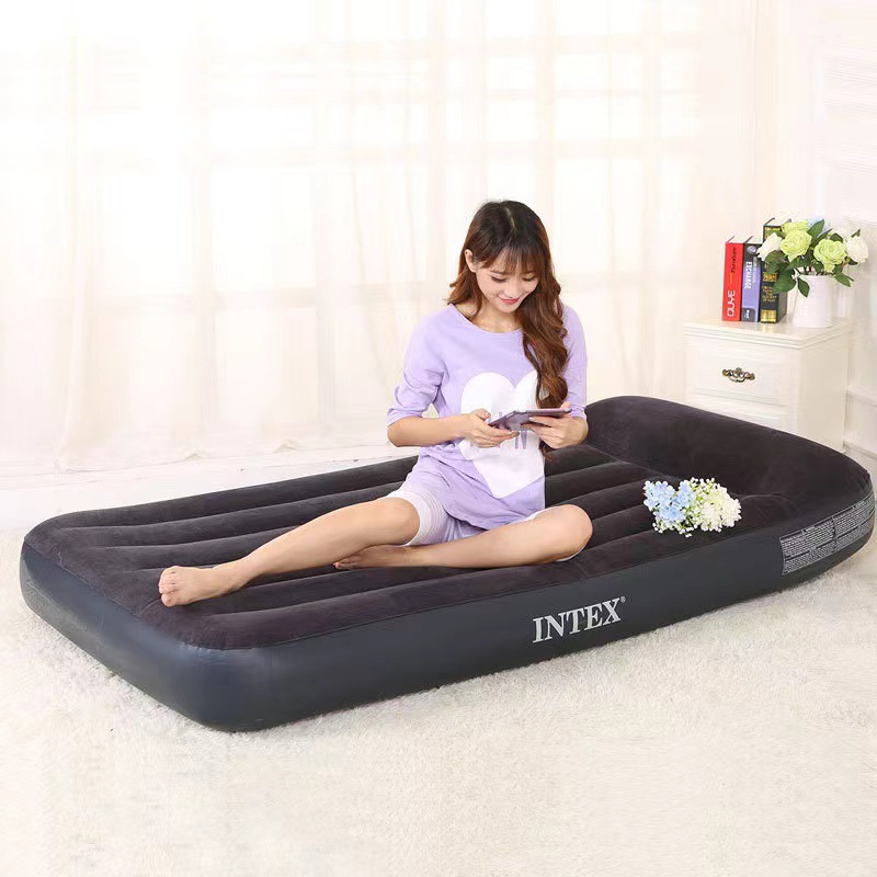 INTEX64731 植绒充气床垫便携式床垫充气玩具居家地铺床垫图