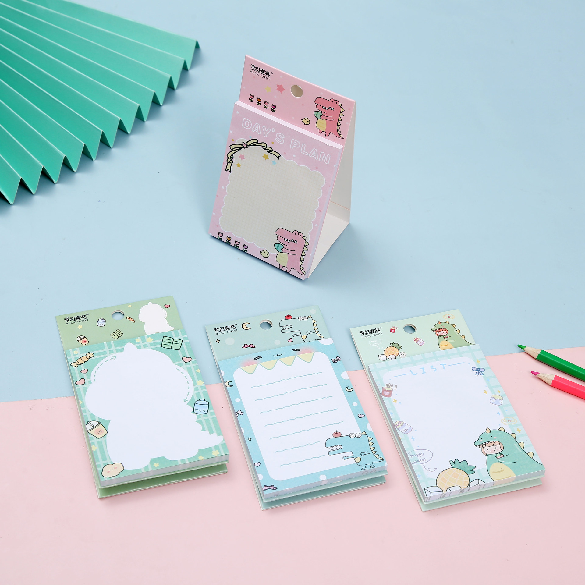 New Post-it notes Cute Animal Girl Fun Notepad 100 creative student messages N times sticky notes details Picture