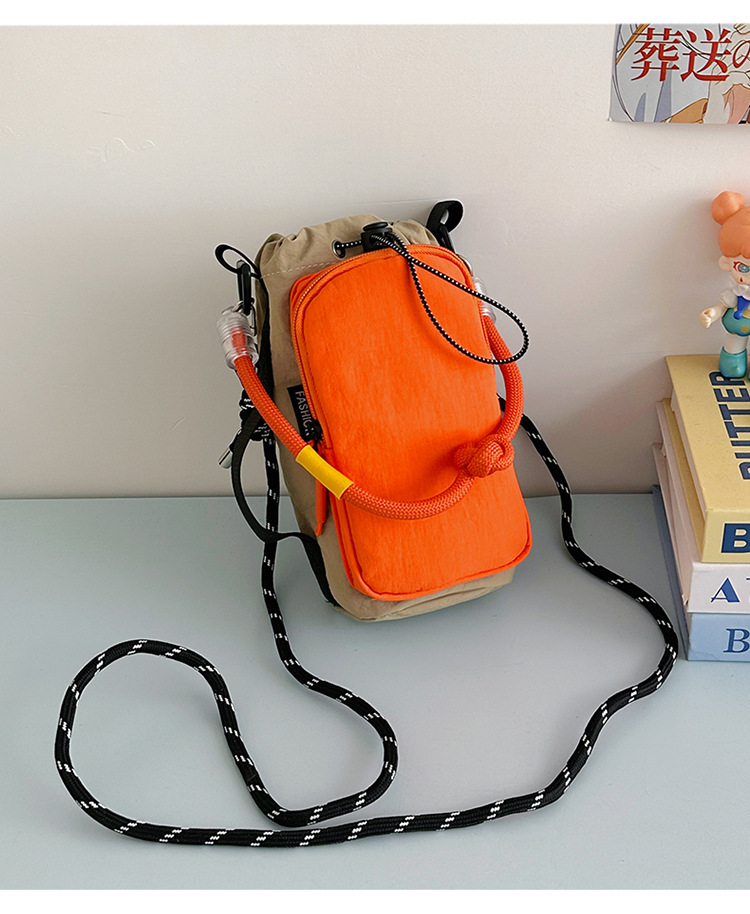 Spring 2025 new Orange fashionable and versatile portable phone bag, small bag, outdoor cycling single-shoulder crossbody bag, street style pic 32