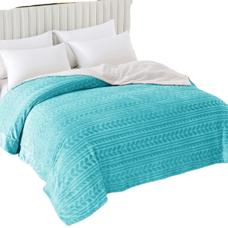 Manufacturers Directly Supply Cross-Border Flannel Lamb Wool Double Thickened Nap Blanket Composite Blanket Sherpa Blanket Wholesale Item Picture