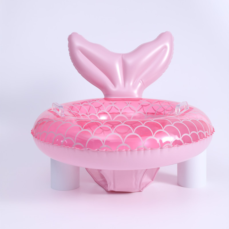 Off-The-Shelf Cross-Border Instagram Children's Swimming Ring Baby Seat Ring Mermaid With Handlepockets Baby Seat Ring Inflatable details Picture
