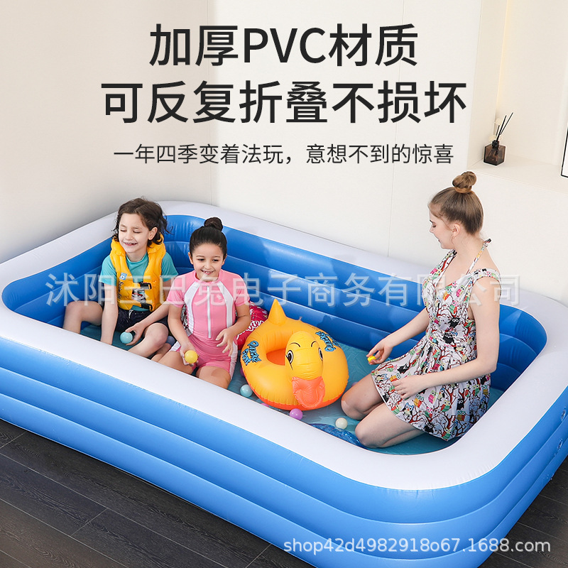 A充气泳池家用儿童充气球池加厚PVC水池婴儿游泳池玩具戏水池详情图2