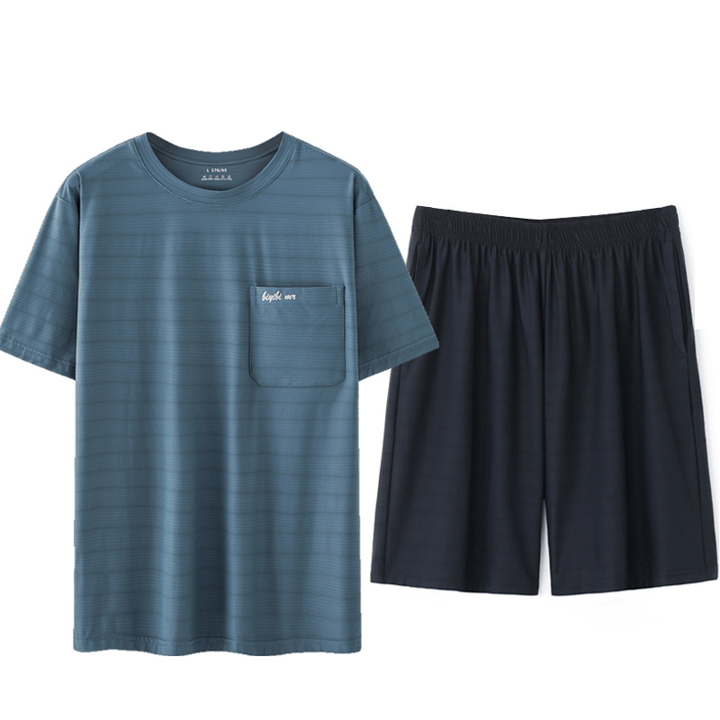 爸爸夏装短袖T恤运动套装男冰丝五分速干短裤中老年男爷爷两件套