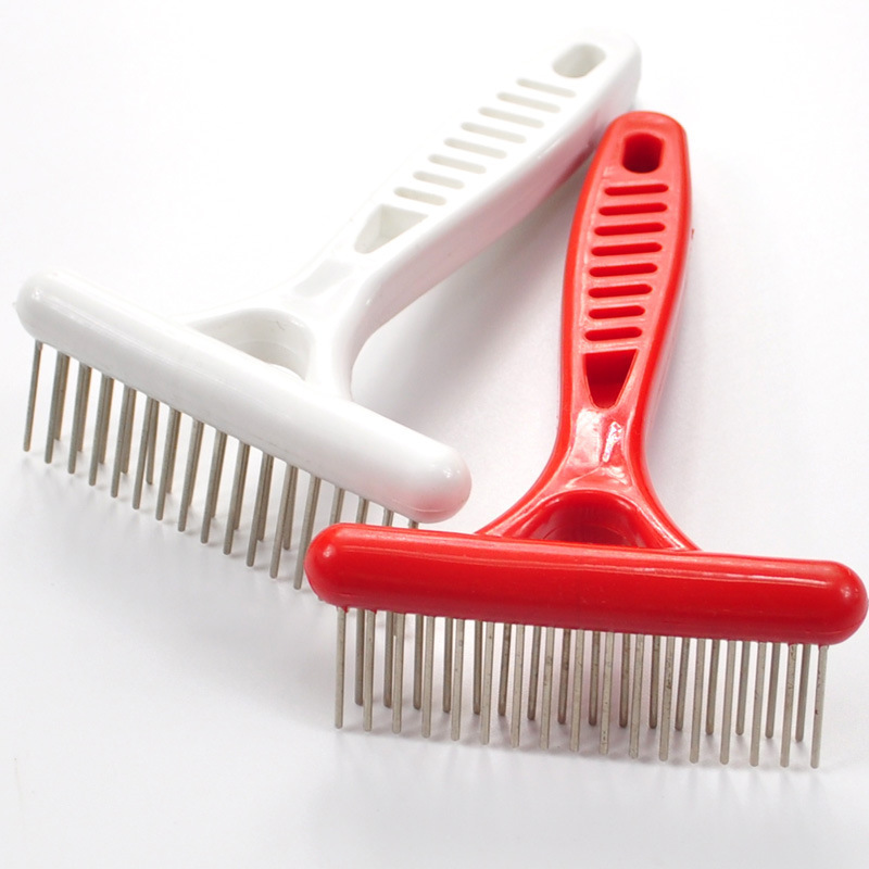Pet knotting comb Longhair dog Stainless steel knotting comb Dog comb Cat dog rake comb Grooming supplies