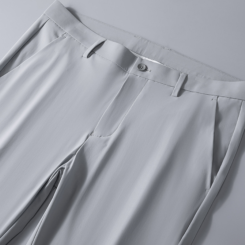 High-end ice silk dress pants! Summer thin business casual pants, high-end quality men's elastic and smooth air-conditioned pants Application Scenario