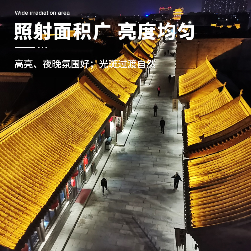 New type of solar led corrugated lamp, ancient architecture temple pavilion tile lamp, outdoor waterproof roof eave lamp Specification image