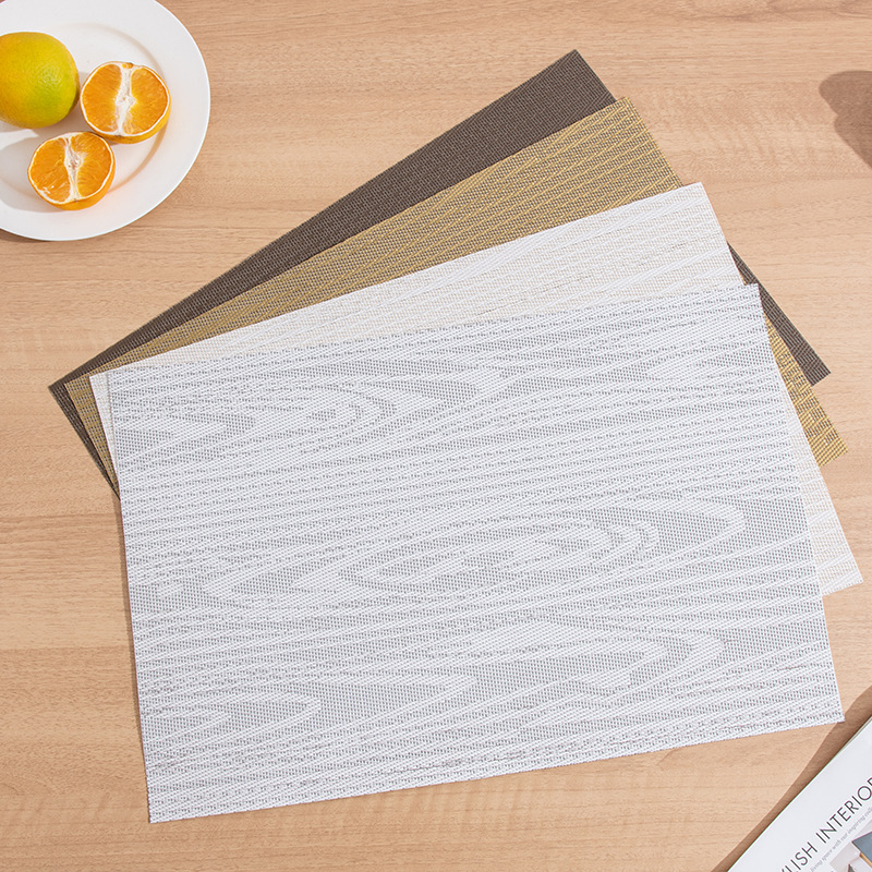 European-Style Pvc Woven Coasters, Teslin Placemats, High-End Dining Table, Heat Insulation Pads, Hotel Western-Style Placemats, Simple And Waterproof