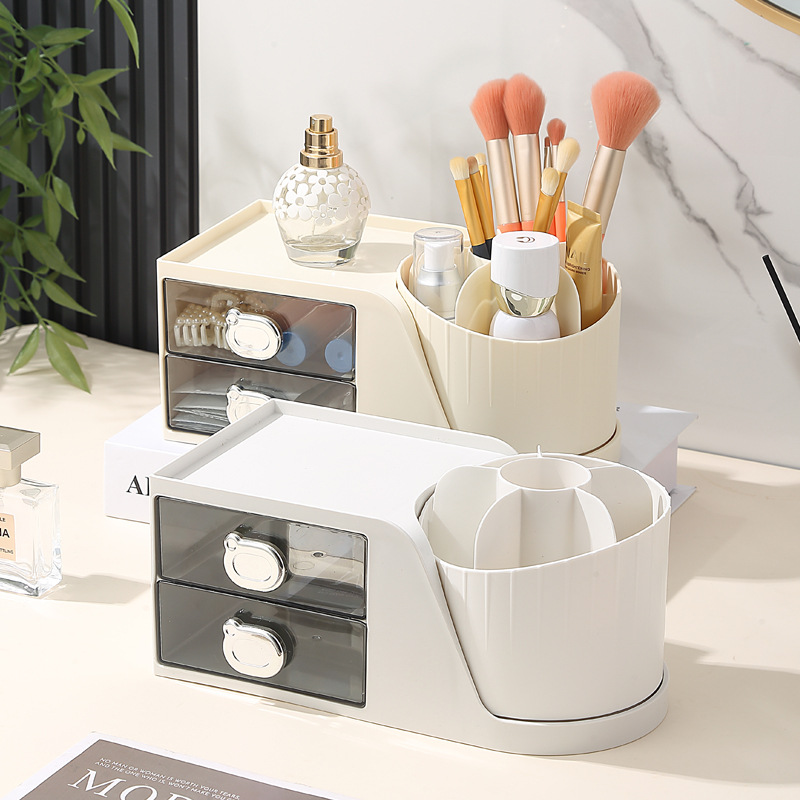 Cosmetics storage box Dresser desktop drawer type skin care products storage rack Multi-functional household goods makeup box Application Scenario
