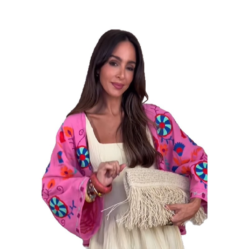 The new autumn women's collection of AliExpress for Europe and America in 2025, featuring drawstring embroidery at the hem Item Picture
