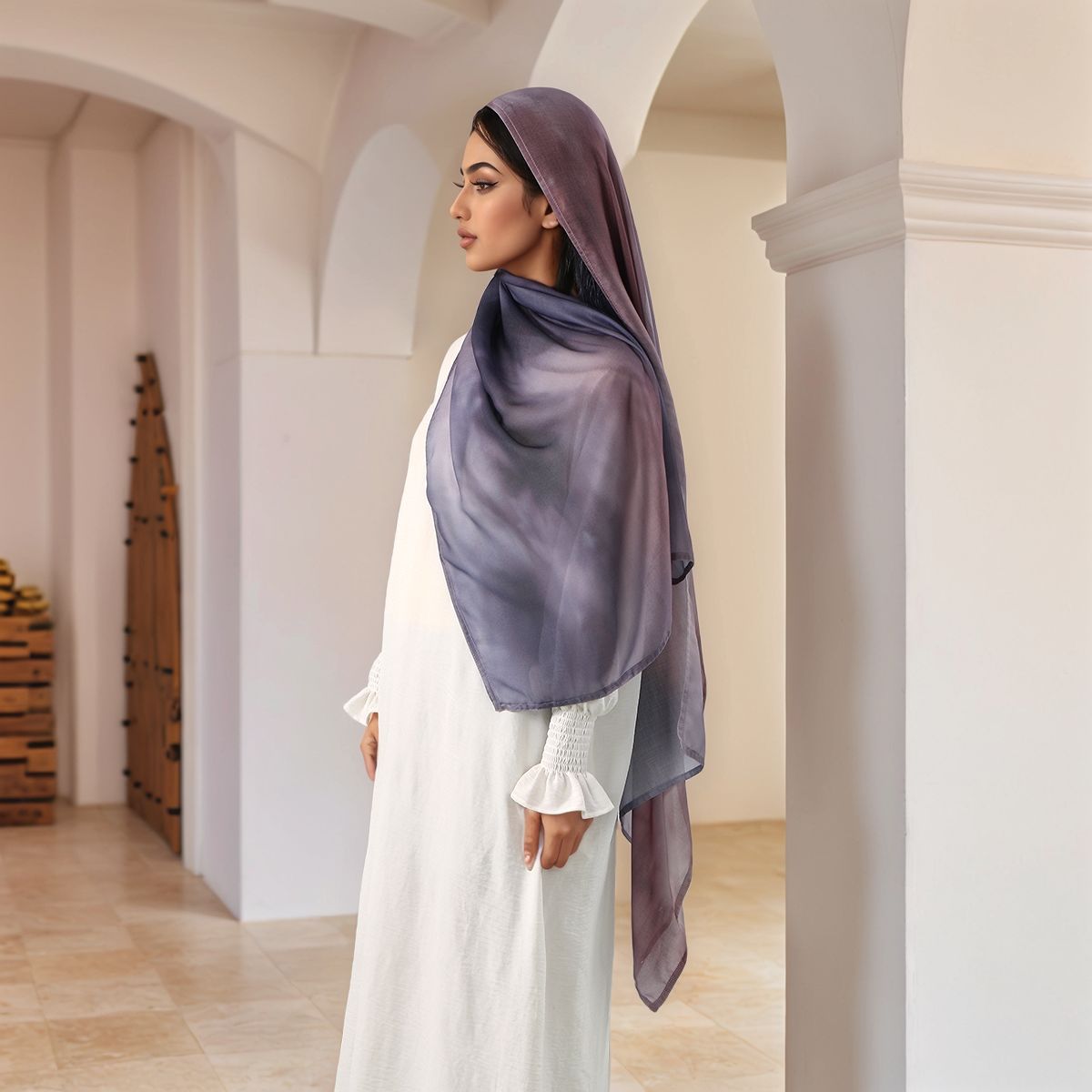 中东热销人棉印花头巾女跨境马来西亚流行民族包头头巾阿拉伯头巾详情3