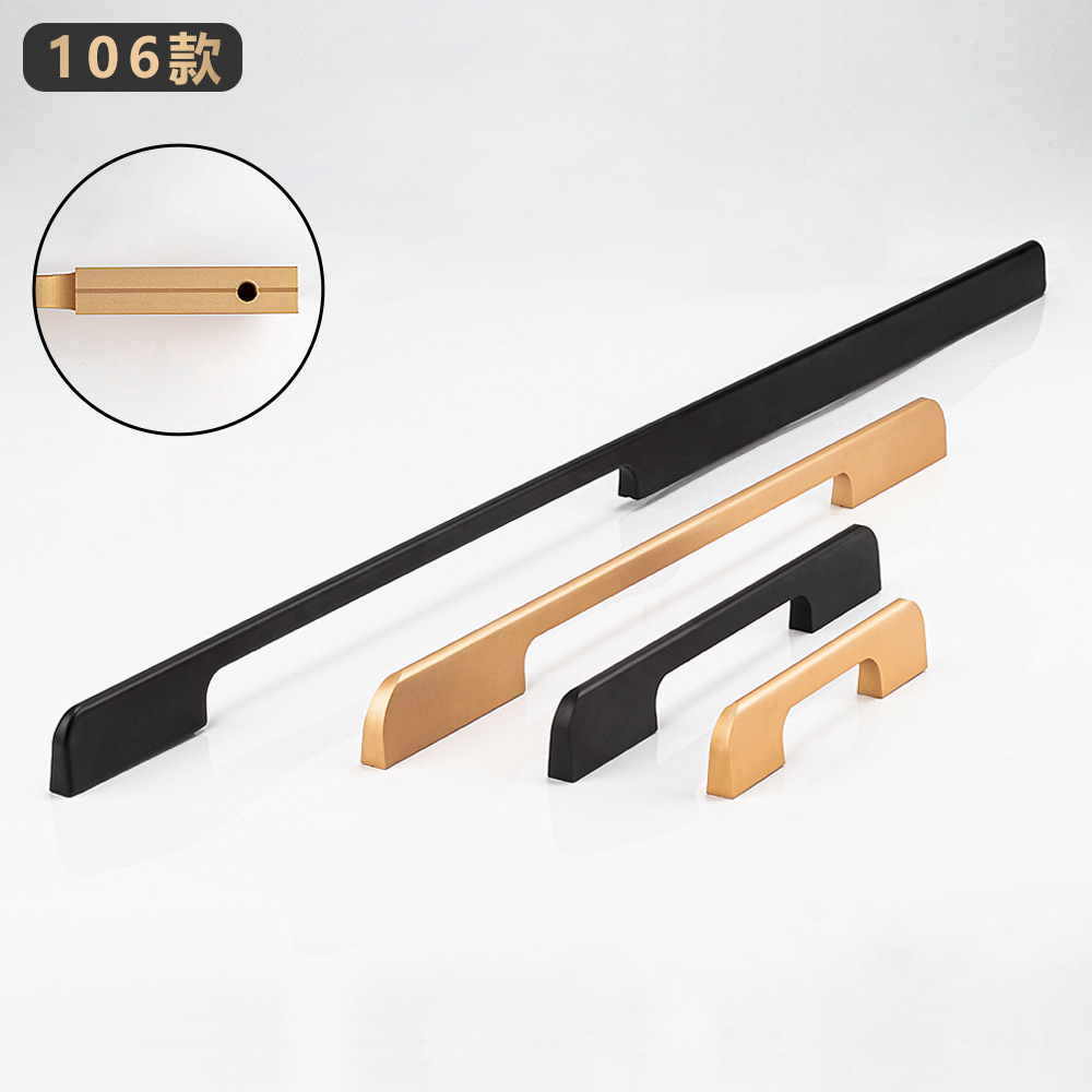 Gold Cabinet Door Handle Black French Closet Door Handle A Line Extension Handle Cabinet Handle Drawer Handle Specification drawing